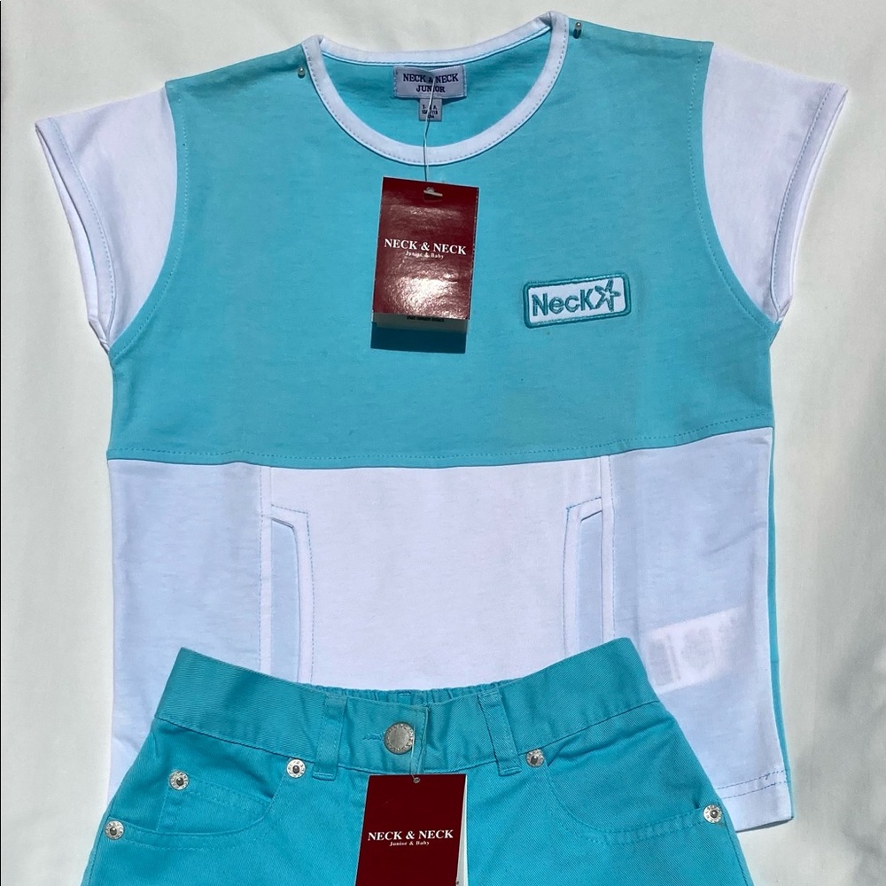 NWT Exclusive European Kids Clothing Brand NECK & NECK  Junior Unisex Set Size 6